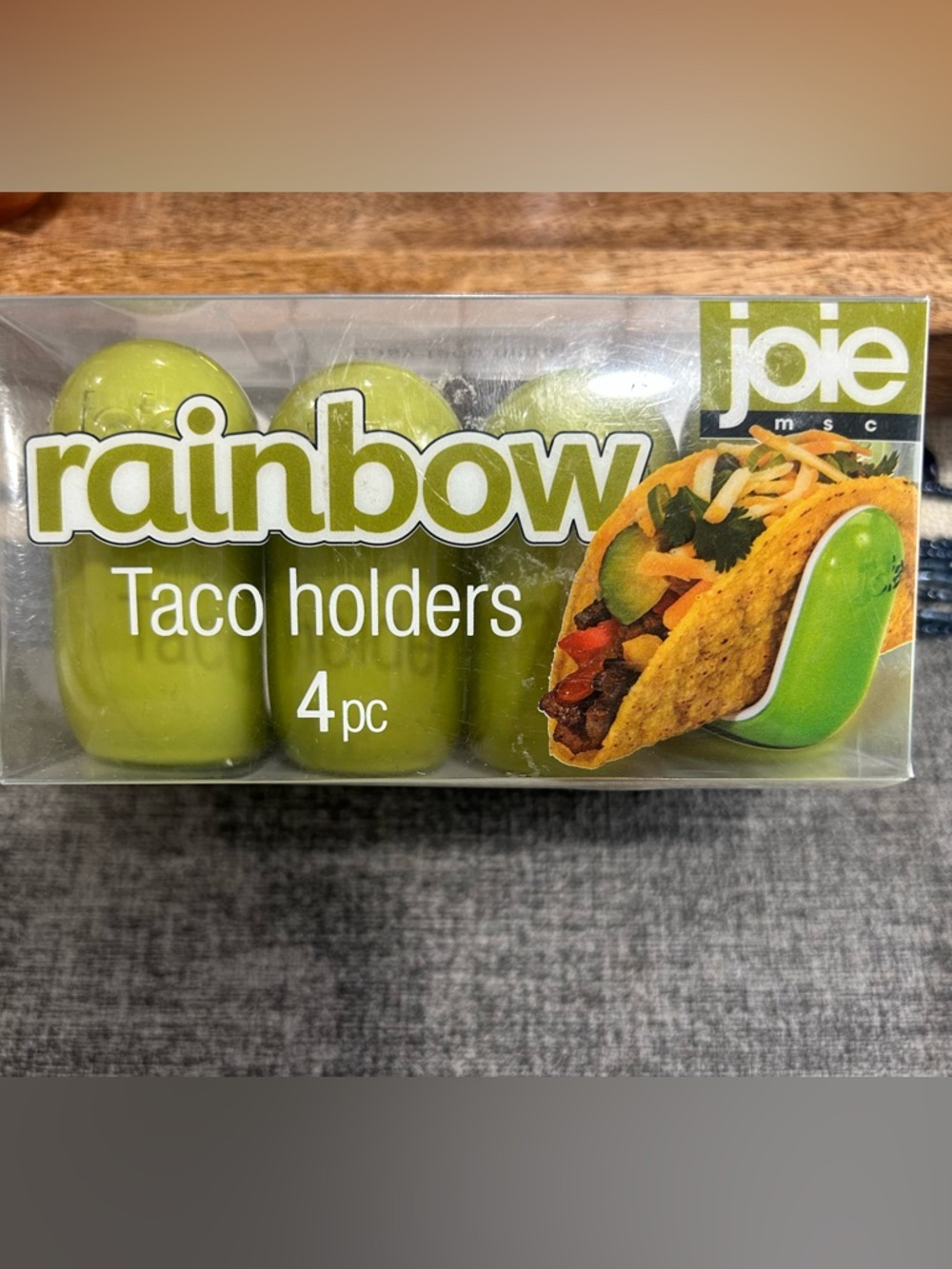 Rainbow Green Taco Holders - 4 Pc